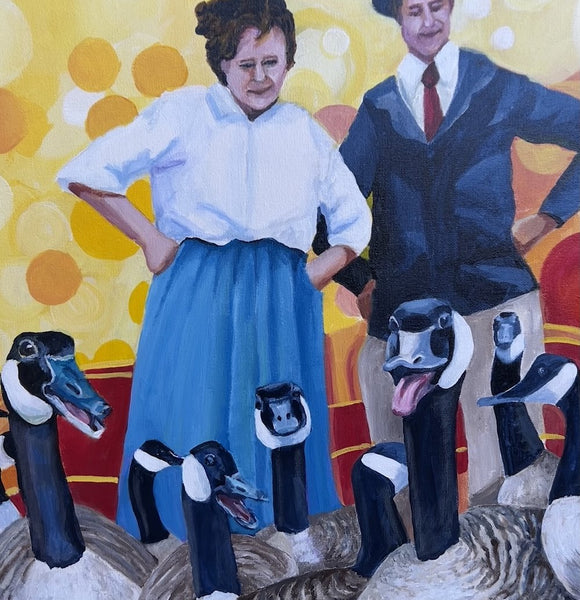 Betty and Tom and their giggling gaggle!