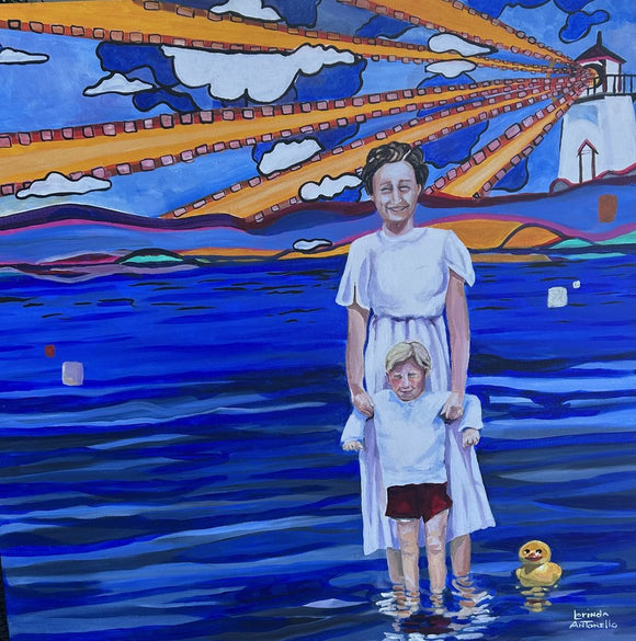 Before waterwings there was Sally “Super Mom”!