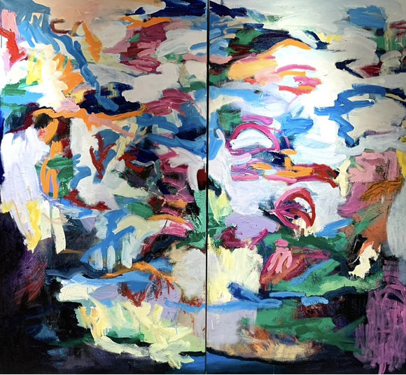 Raven At Sleeping Giant Range (diptych)