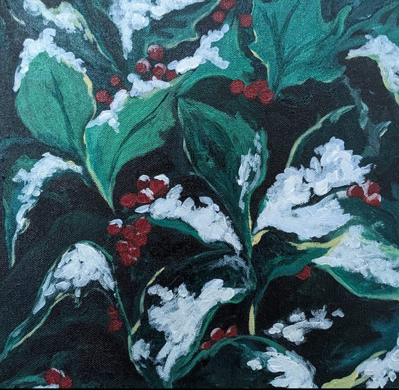 Snow laden Holly