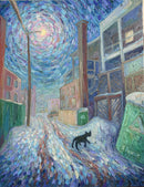 Cat in Alley at Night-1