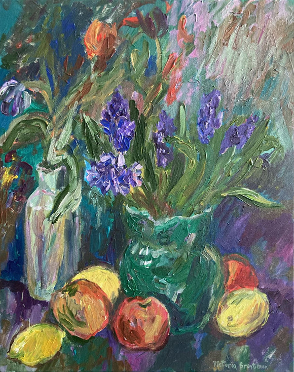 Still Life with Hyacinths and Fruit