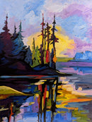 Northern Sunset, Canadiana Series. Painting 1-1
