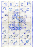 Blue Tiles with wine Bottle-1
