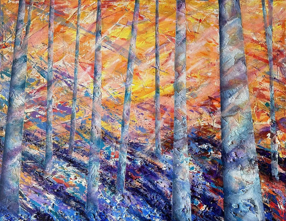 Evening Birches