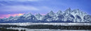 Winter Afterglow - Grand Teton Sunset Panorama-1