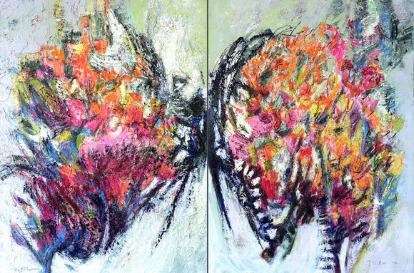 Butterfly Kaleidoscope (diptych)