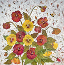Pansies with Bee #2-1