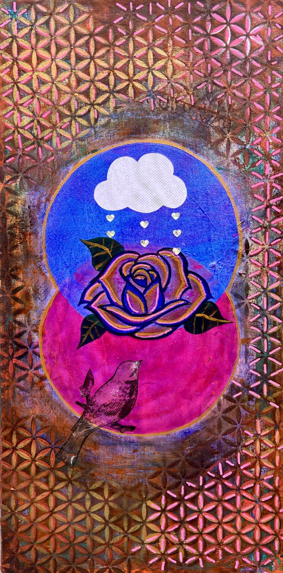 Un Petit Jardin (Pink Bird)