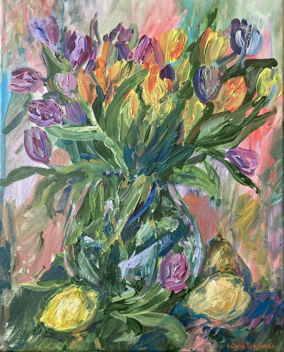Still Life with Tulips and Fruit