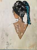 Portrait No: 1 ( Teal Ribbon Woman )-1