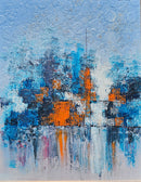 Blue and Orange Abstract-1