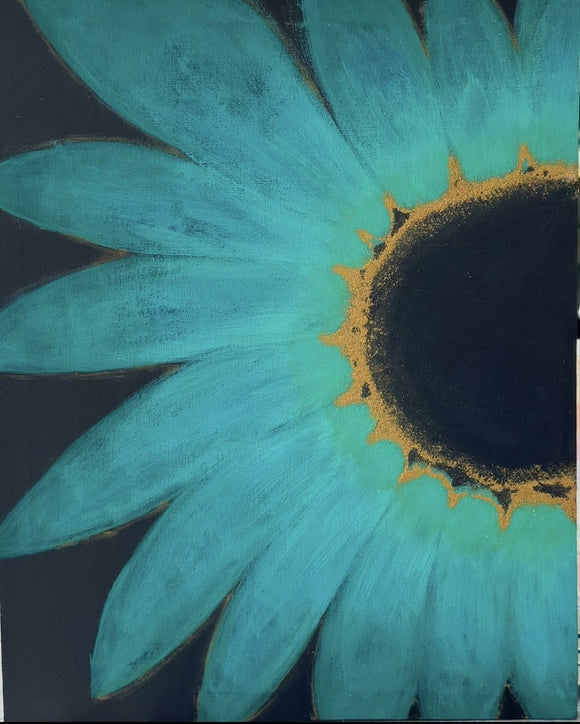 Teal Sunflower