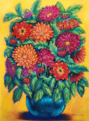 A Pot of Dahlias-1