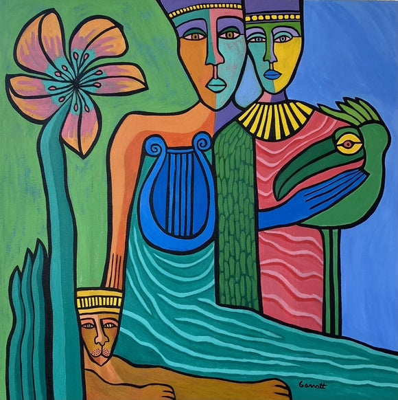 HE SINGS TO THE BIRD GODDESS