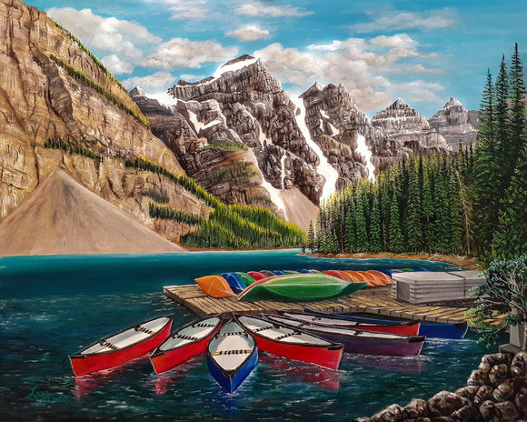 Colourful Canoes, Moraine Lake