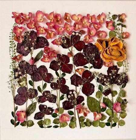 Dried Rose Petals Decoupage