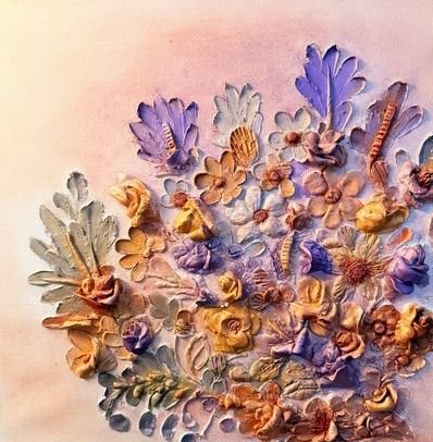 Textured Floral Art