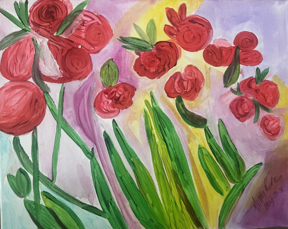 Crimson Garden in Bloom
