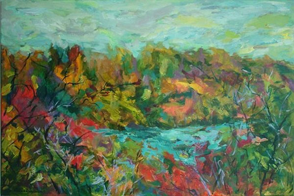 Fall. View of Niagara River
