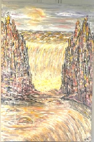 Waterfall in Sunlight
