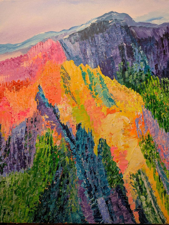 Abstract Colourful Mountain