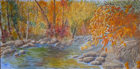 Autumn River Trees