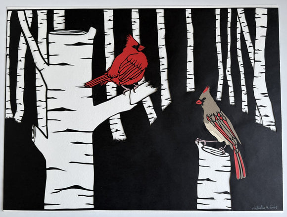 Red Cardinal Pair