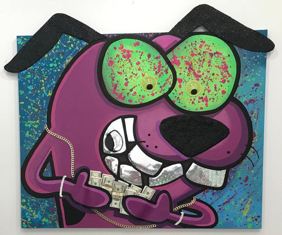 Courage the balled out dog