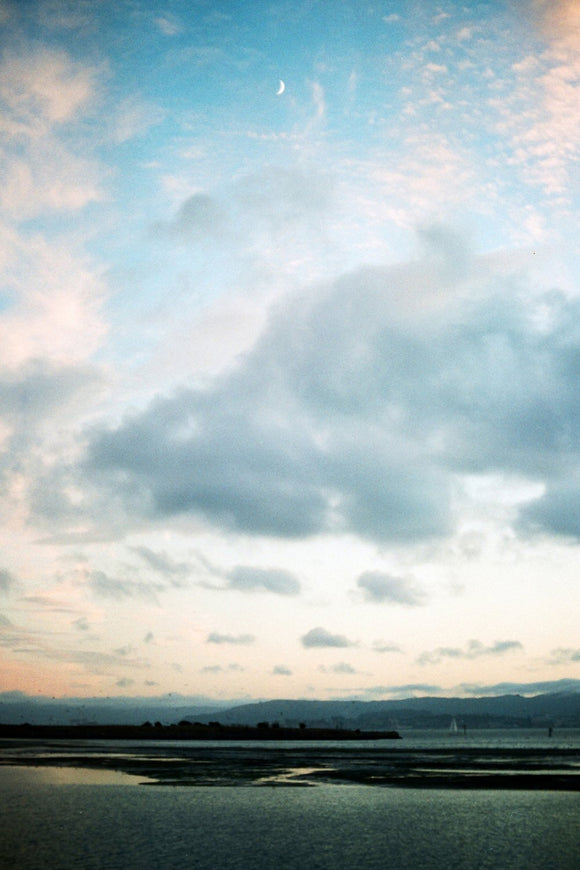 Clouds and Moon over San Francisco Bay