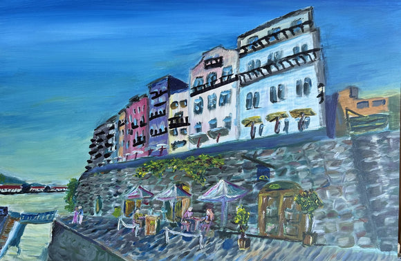 Evening Along Cais da Ribeira, Porto