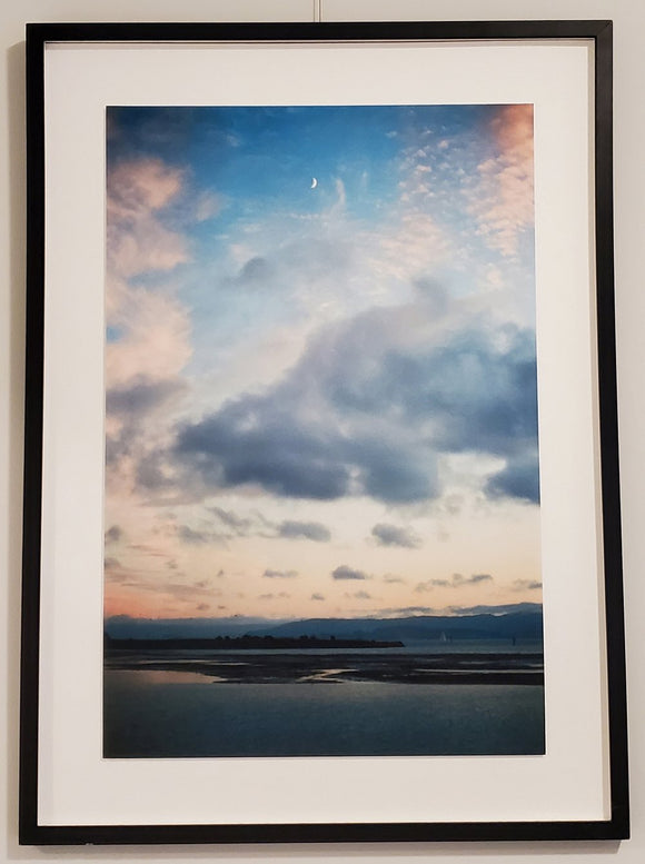 Clouds and Moon Over San Francisco Bay