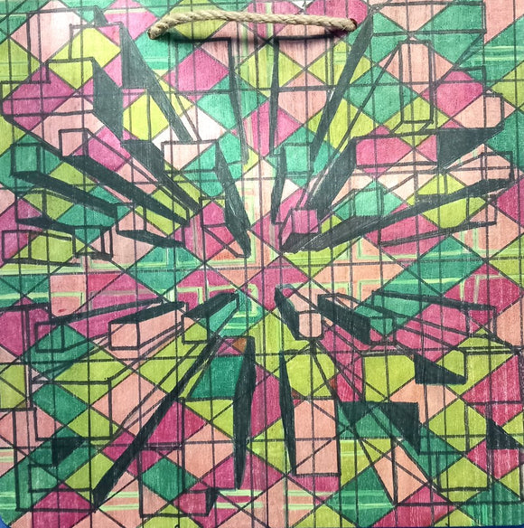 STAINED GLASS GRIDDED CITYSCAPE # 04
