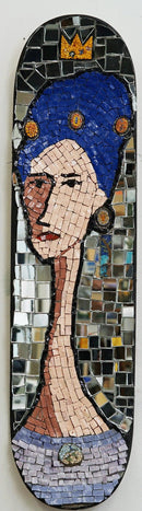 Woman with blue hair-1