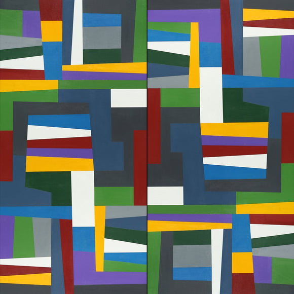 Untitled, from the Windows Series, Green, 2018. Diptych