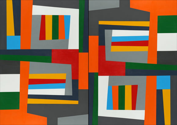Untitled for the Window Series Orange II, 2018. Diptych
