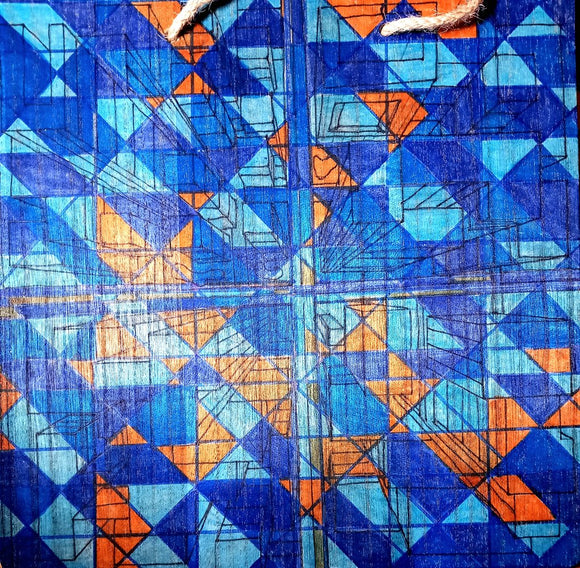 Stained Glass Gridded Cityscape # 06