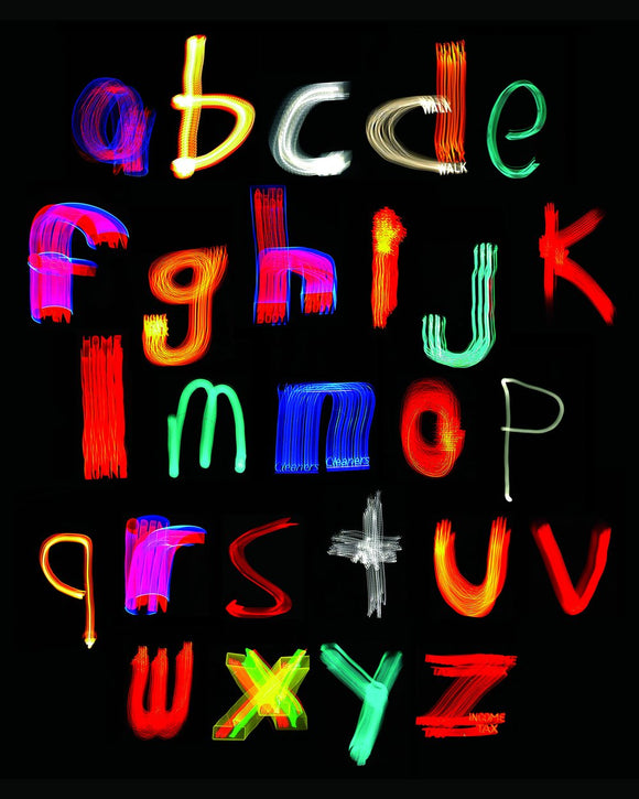 Bay Area Light-Painted Alphabet