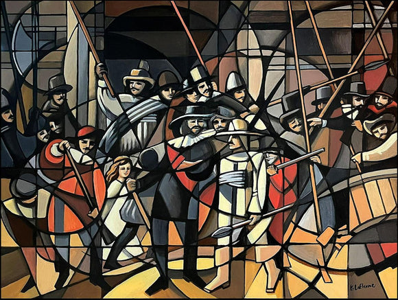 Tribute to Rembrandt's "The Night Watch"