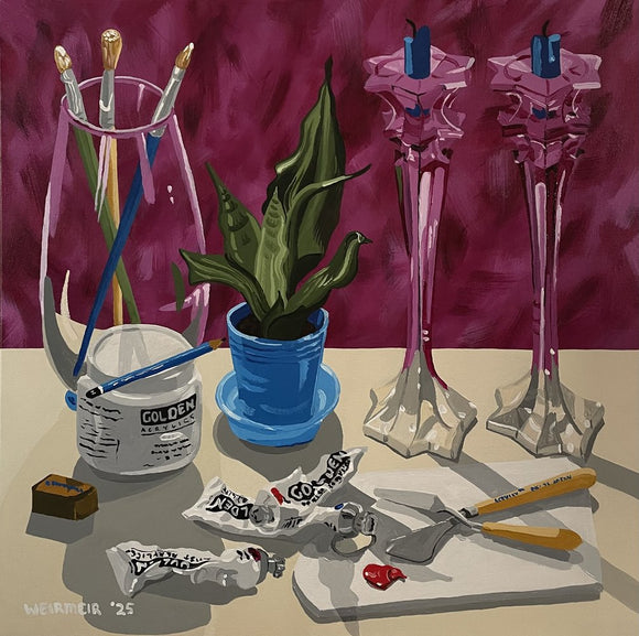 Painter's Still Life With Snake Plant