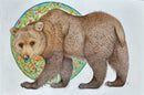 Grizzly with salmonberries (Ursus arctos horribilis)-1