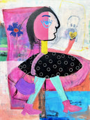 Her Pink Shoes and Purple Bag-1