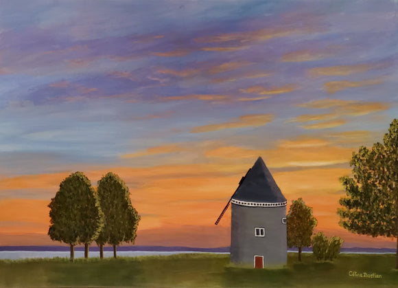 Moulin au crépuscule