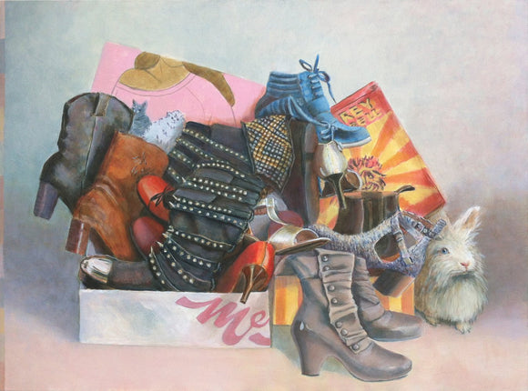 Pile of Shoes with Rabbit