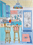Kitchen with orange teapot-1
