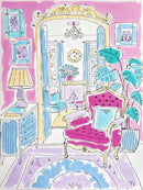 Living Room with a Pink Chair-1
