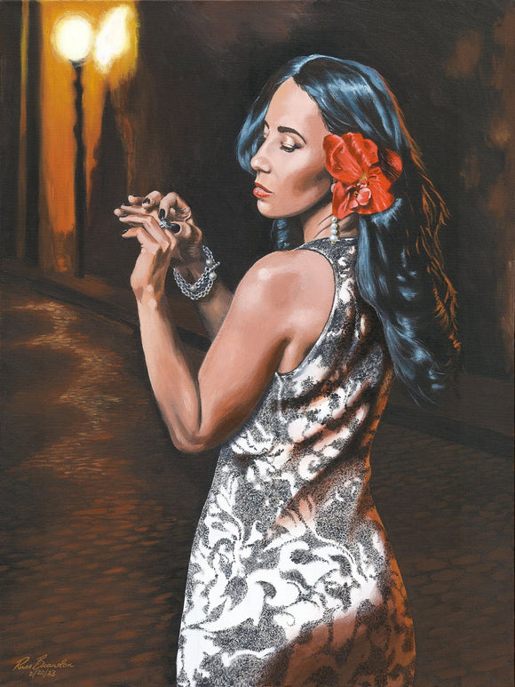 Mujer con Flor en el Pelo (Woman with a Flower in her Hair)