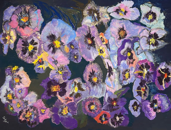 Compassionate Purple , framed