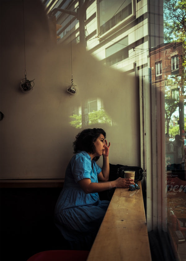 Blue Dress, Coffee Shop