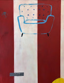 A Blue Couch and A Bird-2